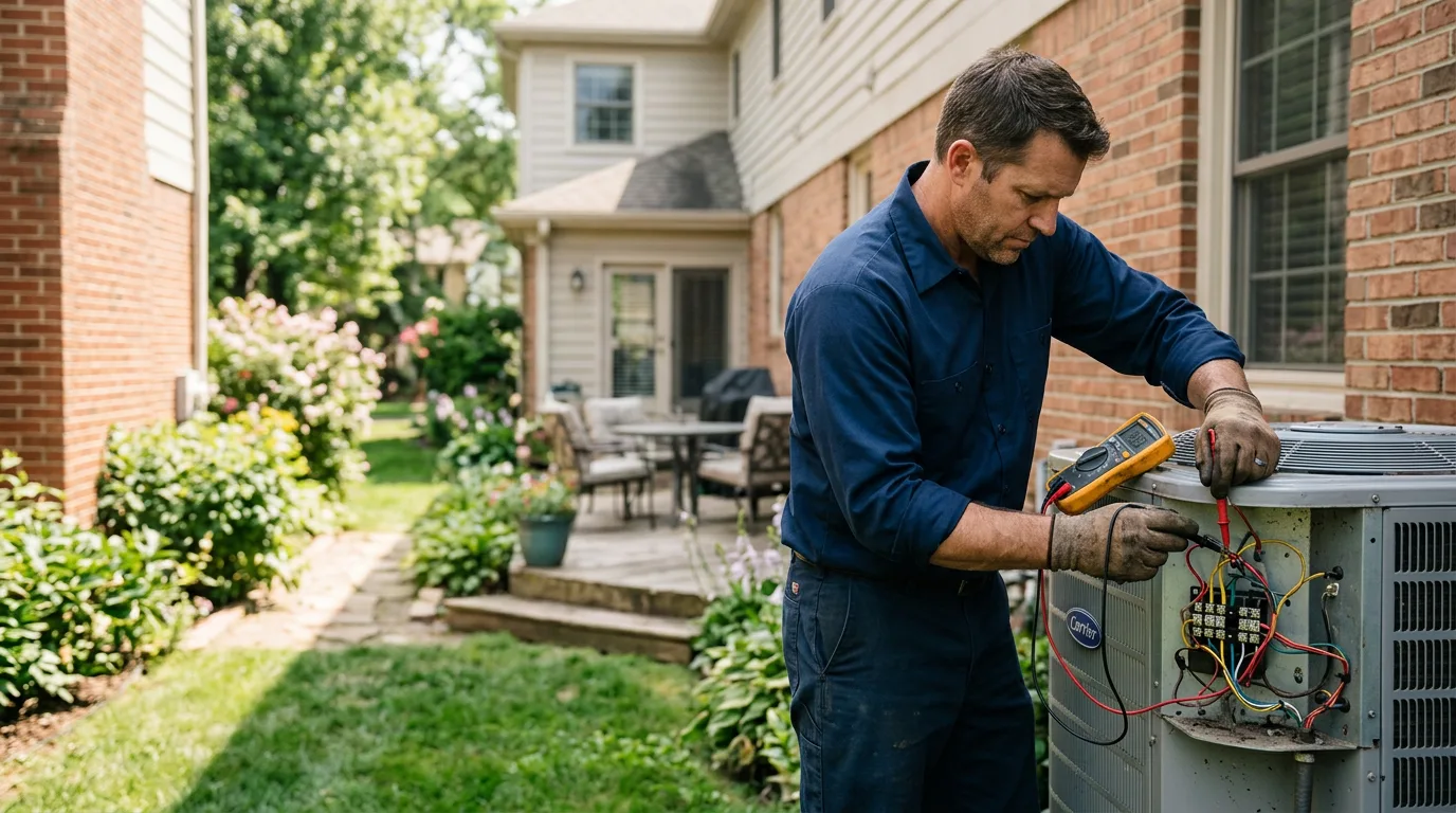 HVAC technician working near Lyburn, WV
